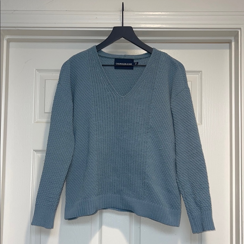 Calvin Klein Blue Knit Sweater